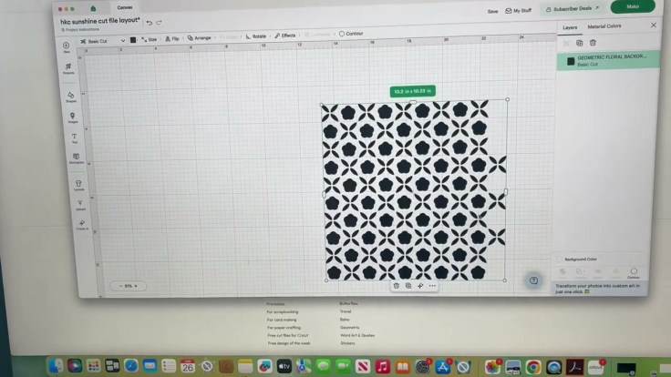 Step 2: Use the Cricut Contour Trick to Isolate the Flowers