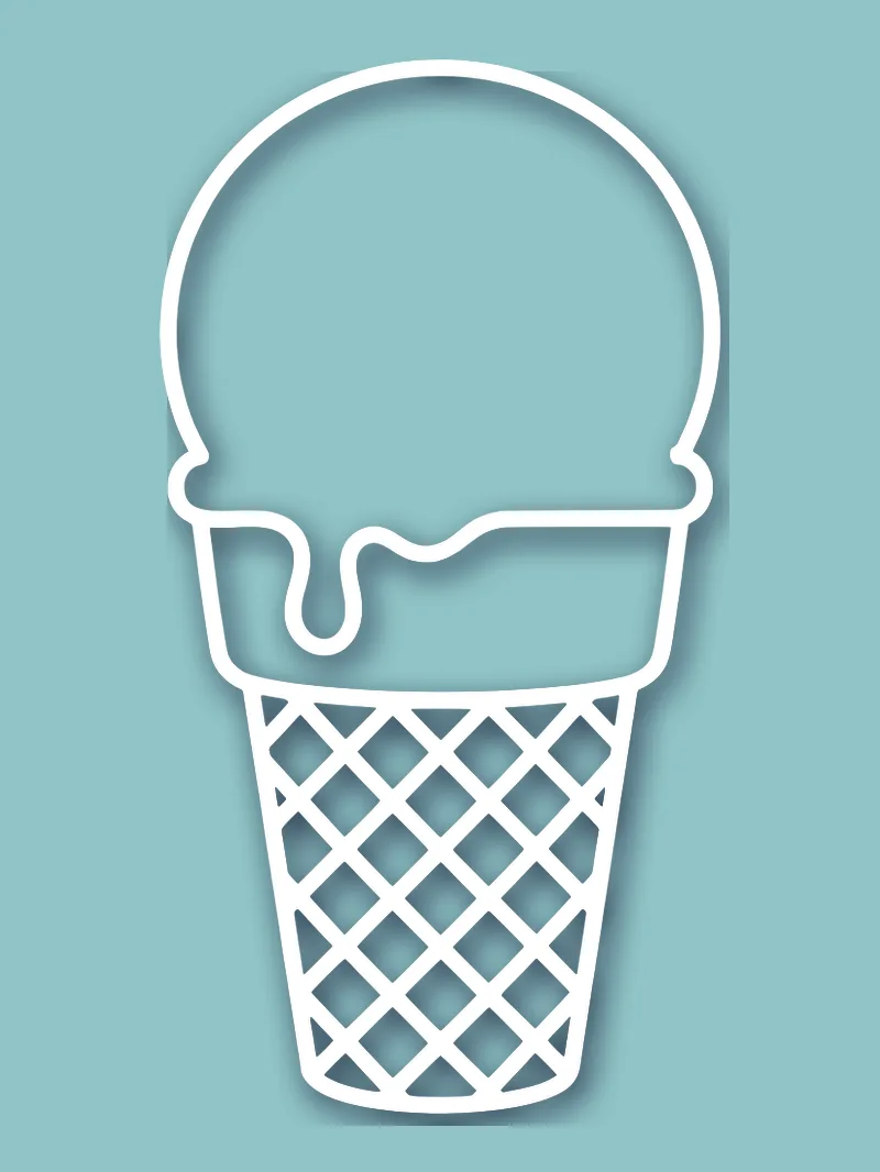 Ice Cream Single Scoop Cut File