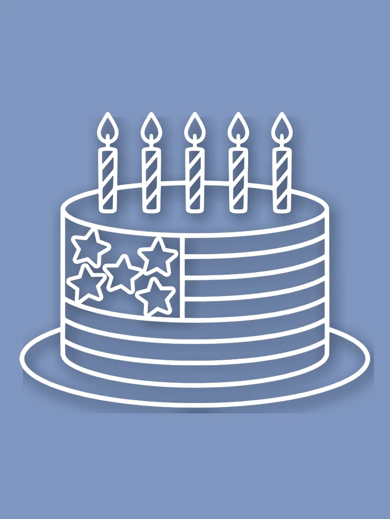 USA Flag Cake Cut File