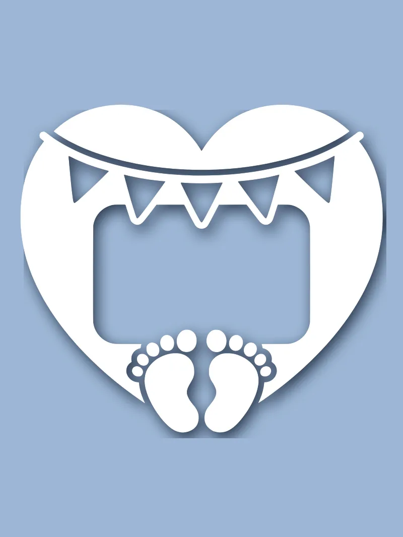 Ultrasound Heart Photo Frame SVG Cut File | HKC Market